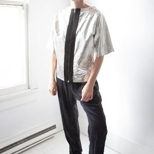 ASOS Silver Leather Jacket